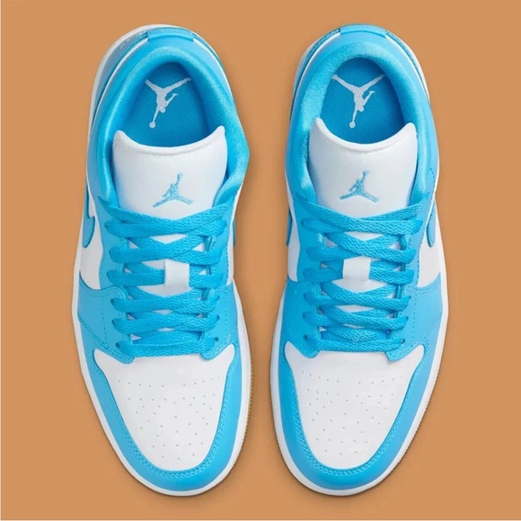 Nike Air Jordan 1 Low Shoes White Dark Powder Blue DC0774-104 Women's Sizes New - Picture 3 of 8